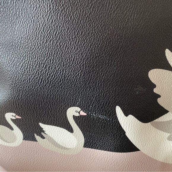 Kate Spade Black and Pink Swan Tote Bag - Picture 3 of 15